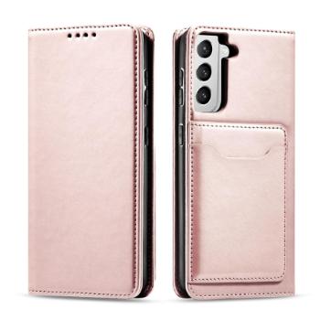MG Magnet Card knižkové kožené puzdro na Samsung Galaxy S22 Plus, ružové