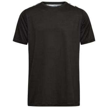 James & Nicholson Pánske športové tričko JN524 - Čierna / čierno potlačená | XXL