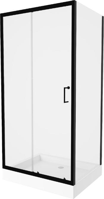 MEXEN/S - Apia Sprchovací kút 120x90 cm, transparent, čierna + vanička Rio 840-120-090-70-00-4510