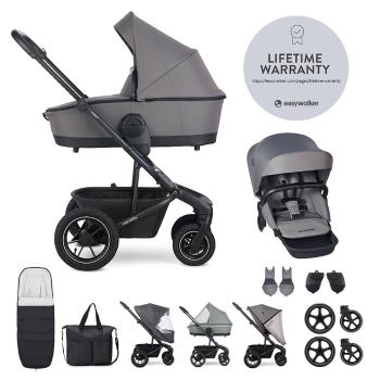 EASYWALKER Set XXL kočík kombinovaný Harvey⁵ Air Pebble Grey s príslušenstvom