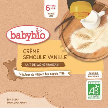 Babybio Doypack krupička s vanilkou 4 x 85 g