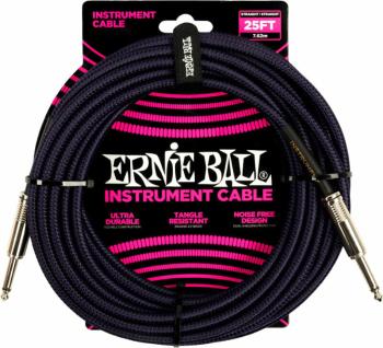 Ernie Ball Braided Straight Straight Inst Cable 7,5 m Rovný - Rovný Nástrojový kábel