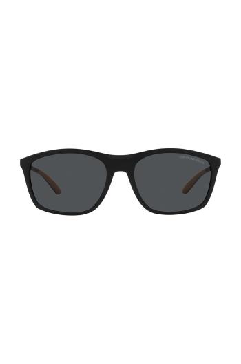 Slnečné okuliare Emporio Armani pánske, čierna farba