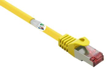 Renkforce RF-3432048 RJ45 sieťové káble, prepojovacie káble CAT 6 S/FTP 20.00 m žltá s ochranou, pozlátené kontakty, sam