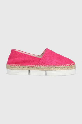 Espadrilky Love Moschino Scarpad Espam 35 ružová farba, na platforme, JA10313G1G