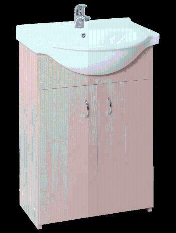 Kúpeľňová skrinka s umývadlom Multi Simple 55,5x42,4 cm breza SIMPLE55BR