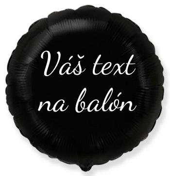 Fóliový balón s textom - Čierny kruh 45 cm