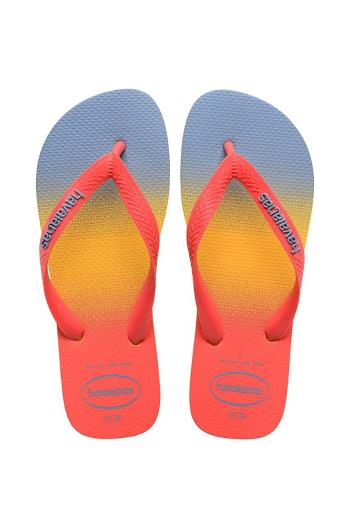 Žabky Havaianas TOP FASHION dámske, oranžová farba, na plochom podpätku, 4137258.0776