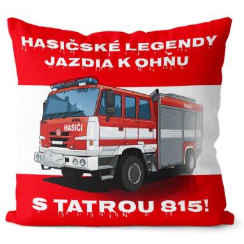 Vankúš Hasičské legendy – Tatra 815 (Veľkosť: 40 x 40 cm)