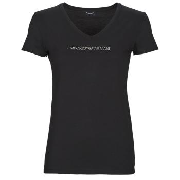 Emporio Armani  T-SHIRT V NECK  Tričká s krátkym rukávom Čierna