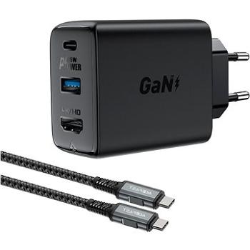 ACEFAST GaN Charger 65 W USB-C + USB-A + HDMI HUB + USB-C Cable Black (A17)