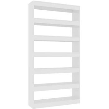 Shumee deliaca stena biela lesklá 100 × 30 × 198cm kompozitné drevo, 811778