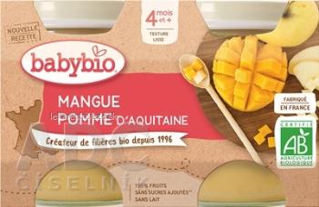 BabyBIO Mango jablko ovocný príkrm (od ukonč. 4. mesiaca) 2x130 g