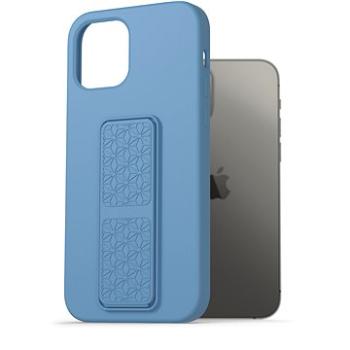 AlzaGuard Liquid Silicone Case with Stand pre iPhone 12 / 12 Pro modrý (AGD-PCSS0007L)