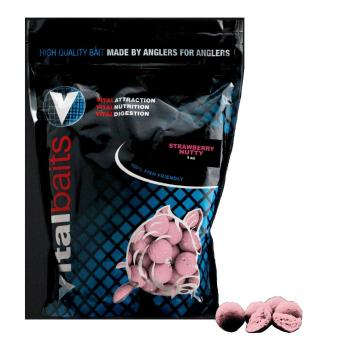 Vitalbaits boilies strawberry nutty - 1 kg 20 mm