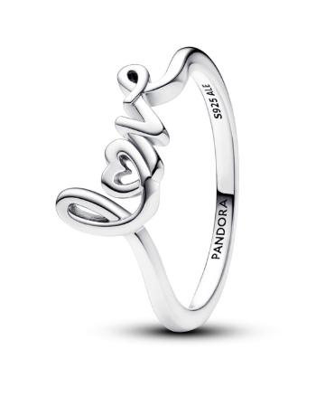 Pandora Romantický strieborný prsteň Love Moments 193058C00 52 mm