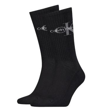 CALVIN KLEIN - CK jeans rib black pánske ponožky s logom -UNI