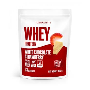 DESCANTI Whey protein white chocolate strawberry 1000 g