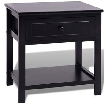 Nočný stolík drevený čierny (242872)