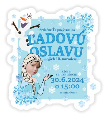 Personalizované pozvánky 6 ks - Frozen