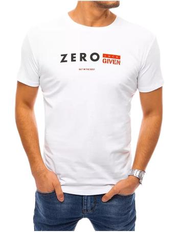 Biele pánske tričko s potlačou zero vel. L