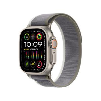 APPLE WATCH ULTRA 2 GPS + CELLULAR, 49MM TITANIUM CASE WITH GREEN/GREY TRAIL LOOP - M/L, MRF43CS/A