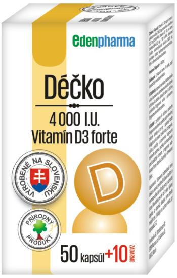 EdenPharma Déčko 4000 I.U., vitamín D3 forte 60 kapsúl