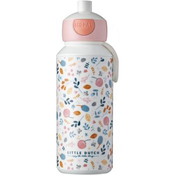 Little Dutch Drinking Bottle Pop-up Spring Flowers detská fľaša s rúrkou 400 ml