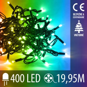 Vianočná LED svetelná reťaz vnútorná - 400LED - 19,95M Multicolour