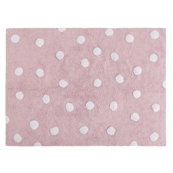 Ourbaby Polka dots rug - pink 32028-0 obdĺžnik 120 x 160 cm biela ružová
