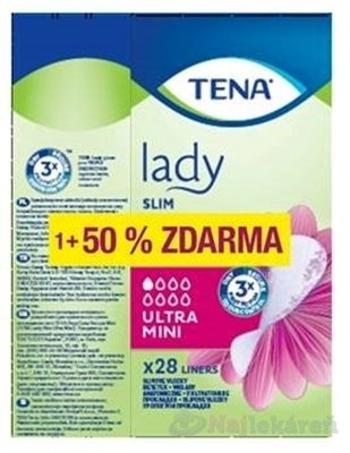 TENA Lady SLIM ULTRA MINI 28ks +14ks(50% zadarmo) inkontinenčné slipové vložky 1set