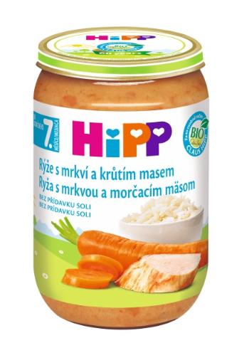 HiPP Prikrm BIO Ryža s mrkvou a morčacím mäsom nová receptúra 2017 220 g