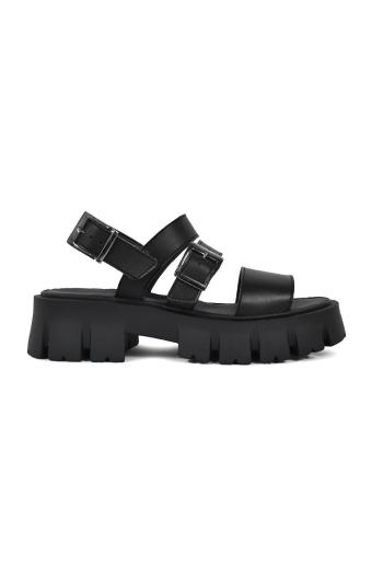 Sandále Altercore SUSIE VEGAN dámske, čierna farba, na platforme