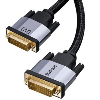 Baseus Enjoyment Series kábel DVI samec na DVI samec na obojsmerný prenos 1 m, sivý (CAKSX-Q0G)