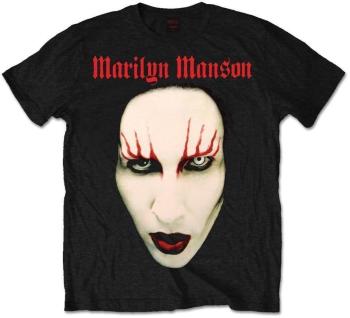 Marilyn Manson Tričko Unisex Red Lips Black XL