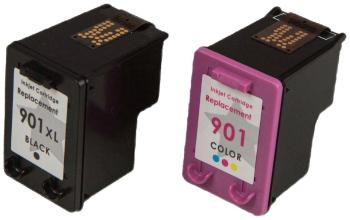 MultiPack HP CC654AE, CC656AE - kompatibilná cartridge HP 901-XL, čierna + farebná, 1x19ml/1x21ml