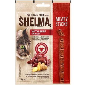 Shelma snack mäsové tyčinky bez obilnín, hovädzie 15 g (8595606407251)