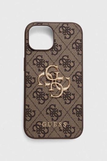 Puzdro na mobil Guess iPhone 15 6.1 hnedá farba