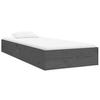 Rám postele sivý masívne drevo 75 × 190 cm Small Single, 820064