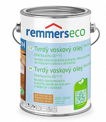 REMMERS - Tvrdý voskový olej ECO REM - ebenholz 0,75 L