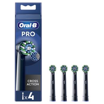 ORAL-B EB 50-4 PRE Cross Action Black Kefkové hlavy 4 kusy