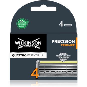 Wilkinson Sword Quattro Titanium Precision náhradné žiletky 4 ks 4 ks