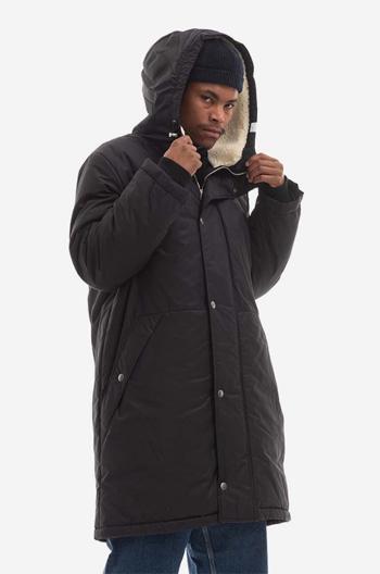 Bunda A.P.C. Parka Hector COEZV-H30179 BLACK pánska, čierna farba, prechodná