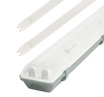 LED Solution Žiarivkové teleso 120cm IP65 + 2x LED trubice 16.5W Economy+ Barva světla: Denná biela