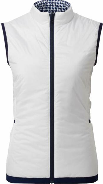 Footjoy Reversible Insulated Womens Vest White/Navy Houndstooth M