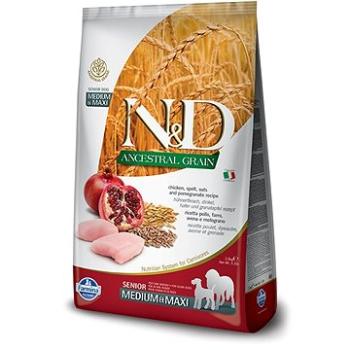 N&D low grain DOG Senior M/L Chicken&Pomegr 12 kg (8010276030542)