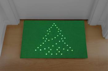 Polarlite PDE-05-002 rohožka s osvetlením rohožka "vianočný stromček" zelená LED  zelená