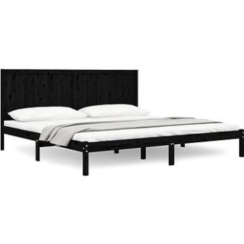 Rám postele čierny masívna borovica 200 × 200 cm, 3105754