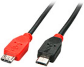 LINDY #####USB-Kabel USB 2.0 #####USB-Micro-B Stecker, #####USB-Micro-B Stecker 1.00 m čierna s funkciou OTG