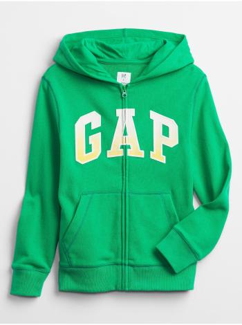 Detská mikina GAP Logo hoodie Zelená